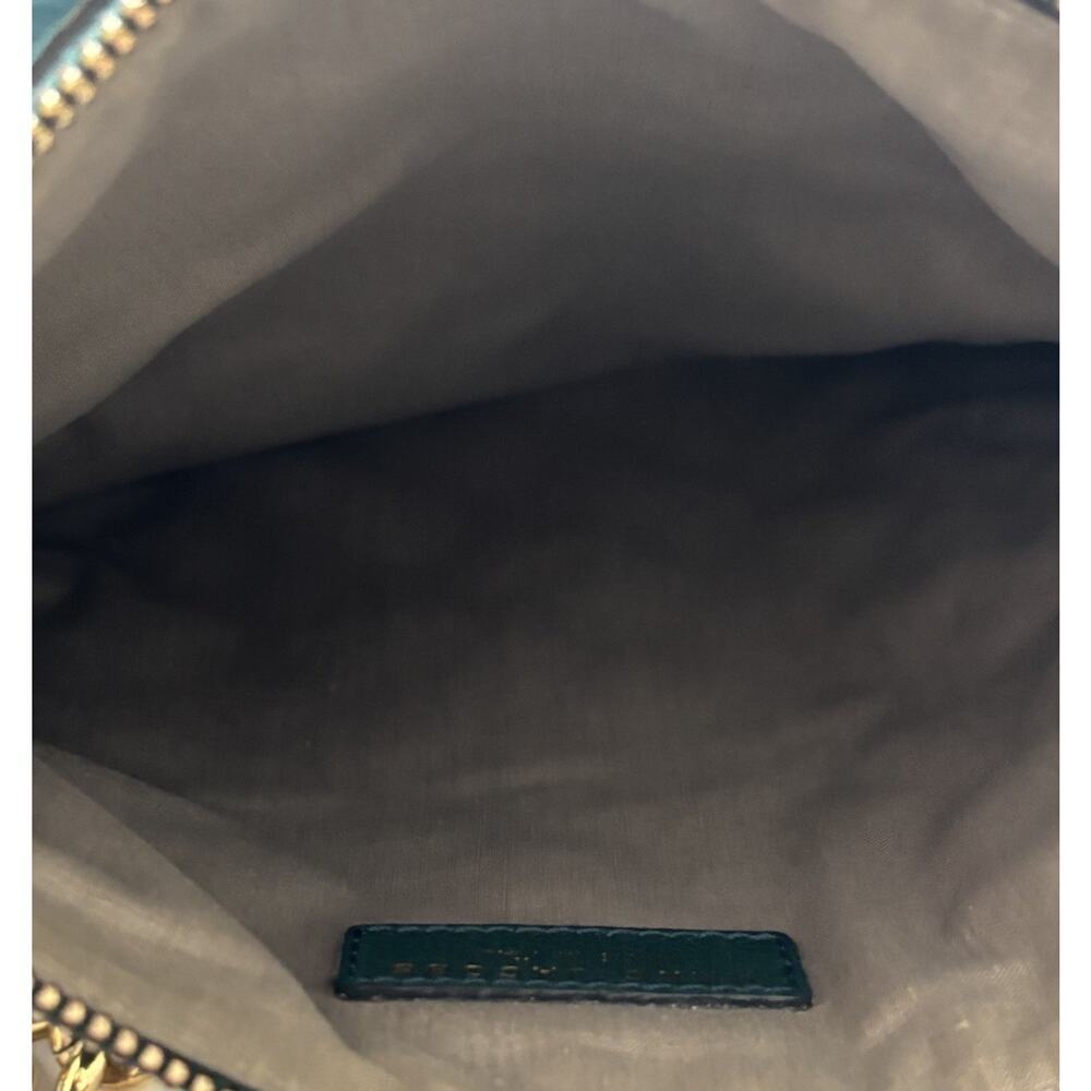 Marc Jacobs Mayfair Green Quilted Leather Heavy Gold Chain Shoulder Bag Preowned - Picture 9 of 11